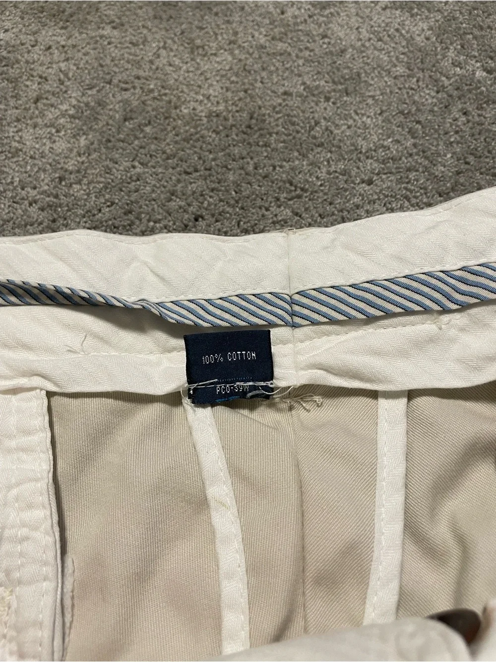 Vintage Polo Ralph Lauren Chino Pants Mens 32x26 Ivory Classic Fit Preppy